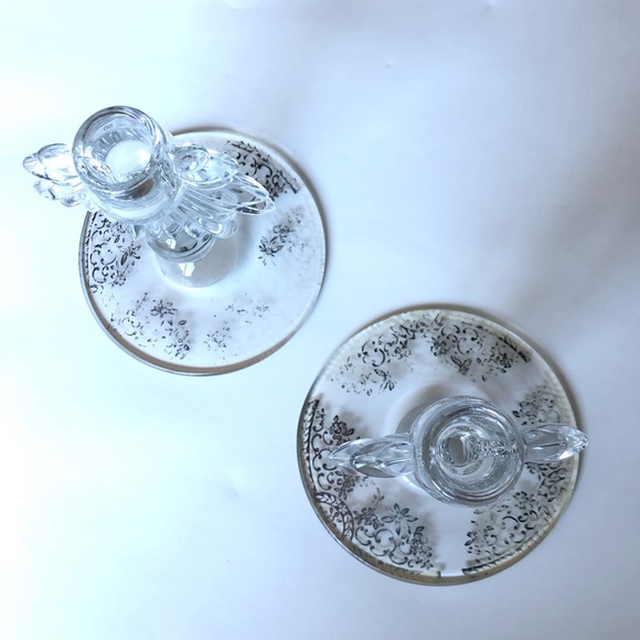Set of Two Crystal Candle Holders - Picture 15 of 16